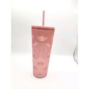 STARBUCKS 2023 Shimmer Pink Mermaid Scales Arch Cup Tumbler 24oz